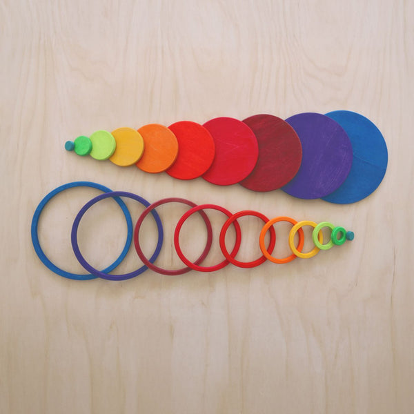 Concentric Circles & Rings (Rainbow)