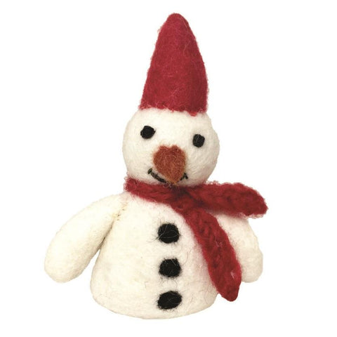 Snowman Felted Wool Toy