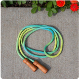 Jump Rope with Wooden Handles (7.5ft), Dyed Rope