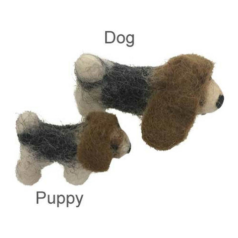 Puppy Felted Wool Toy